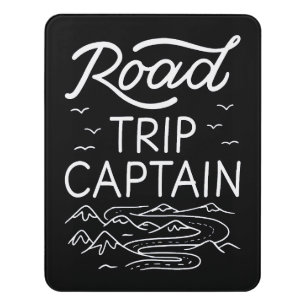 Road Trip Captain I - RV Pilot Camping Vacation Door Sign