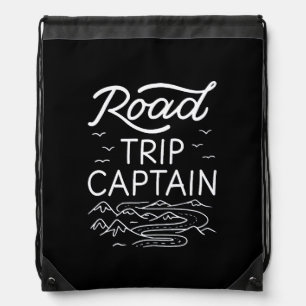 Road Trip Captain I - RV Pilot Camping Vacation Drawstring Bag
