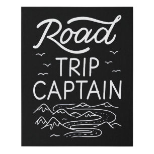 Road Trip Captain I - RV Pilot Camping Vacation Faux Canvas Print