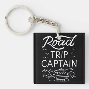 Road Trip Captain I - RV Pilot Camping Vacation Keychain
