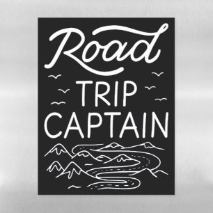 Road Trip Captain I - RV Pilot Camping Vacation Magnetic Dry Erase Sheet