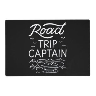 Road Trip Captain I - RV Pilot Camping Vacation Placemat