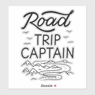 Road Trip Captain I - RV Pilot Camping Vacation Sticker
