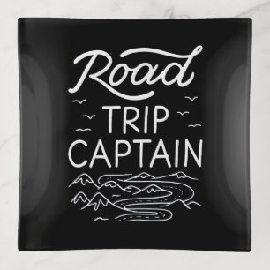 Road Trip Captain I - RV Pilot Camping Vacation Trinket Tray