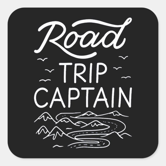 Road Trip Captain I Square Sticker (Front)