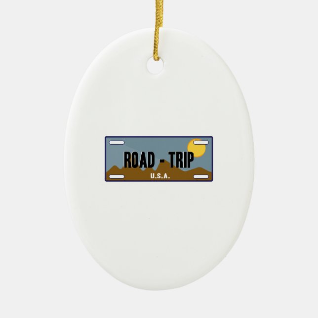 Road Trip Ceramic Ornament (Front)
