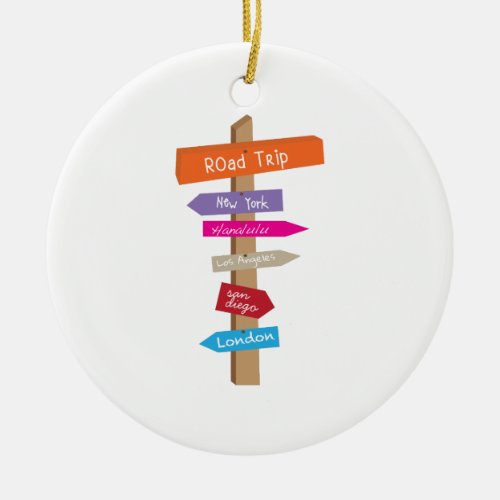 Road Trip Ceramic Ornament