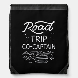 Road Trip Co-Captain I Drawstring Bag