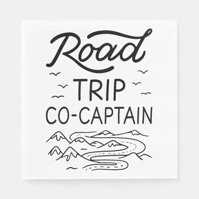 Road Trip Co-Captain I Napkins (Front)