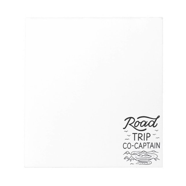 Road Trip Co-Captain I Notepad (Front)