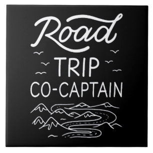 Road Trip Co-Captain I - RV Navigator Camping Love Ceramic Tile