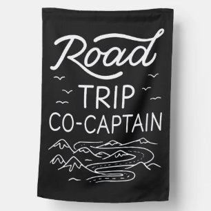 Road Trip Co-Captain I - RV Navigator Camping Love House Flag