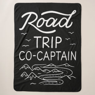 Road Trip Co-Captain I - RV Navigator Camping Love Sherpa Blanket