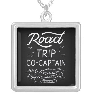 Road Trip Co-Captain I - RV Navigator Camping Love Silver Plated Necklace