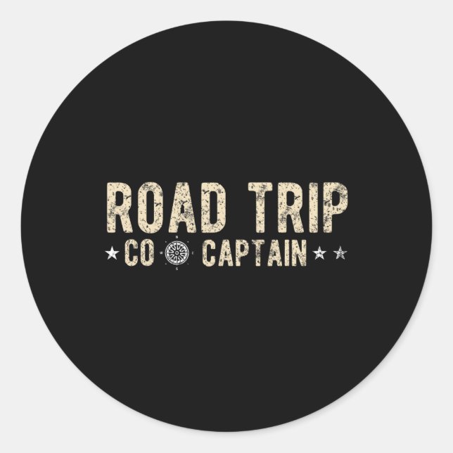 Road Trip Co Captain Road Trip 3  Classic Round Sticker (Front)