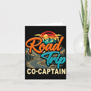Road trip co captain traveling family camping card