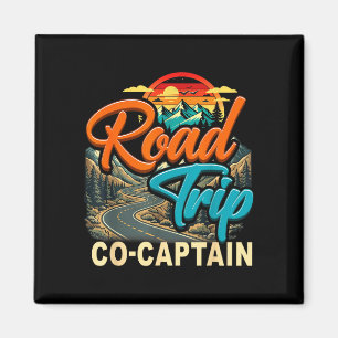 Road trip co captain traveling family camping magnet