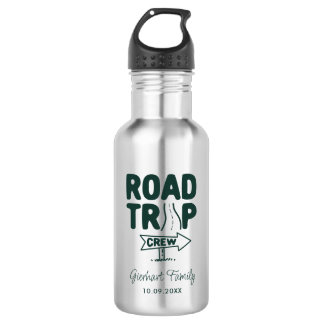 Road Trip Crew Family Vacation Custom Stainless Steel Water Bottle