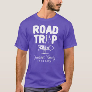 Road Trip Crew Typography Family Break Custom T-Shirt