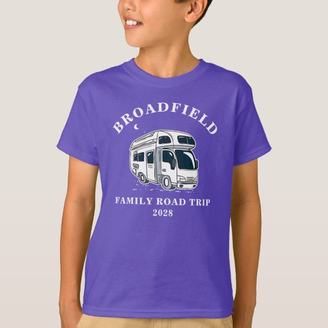 Road Trip Custom Family Matching RV Camper T-Shirt (Front)