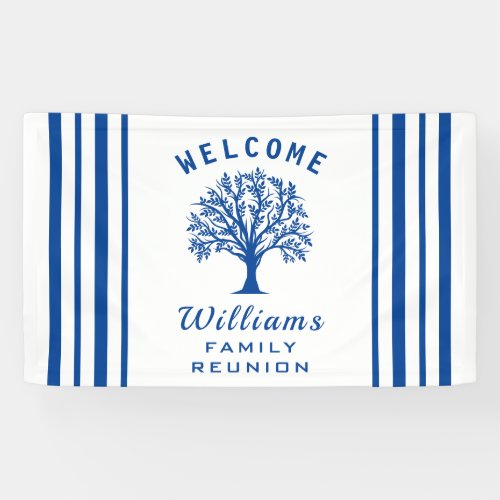 Road Trip Family Reunion Tree Blue And White
