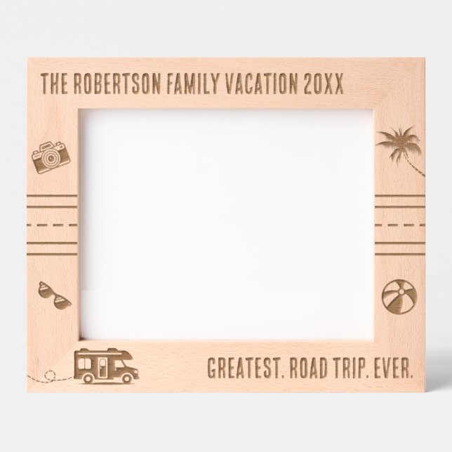 Road Trip Family Vacation Personalized Travel 10x8 Engraved Frames (Front)