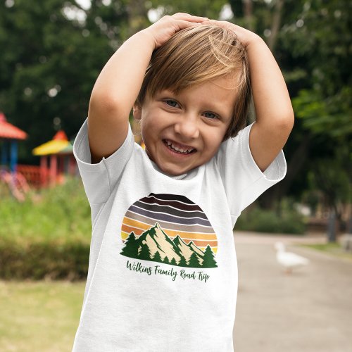 Road Trip Green Forest Cool Custom Nature Toddler T_shirt