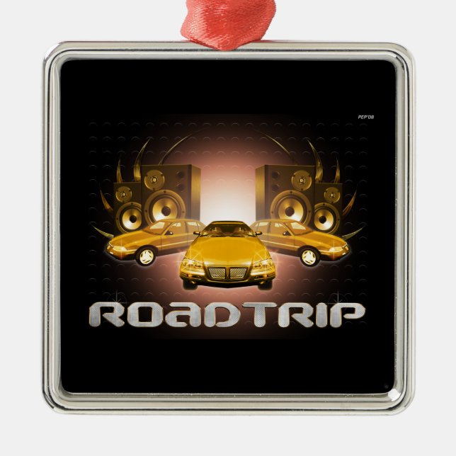 Road Trip Metal Ornament (Front)