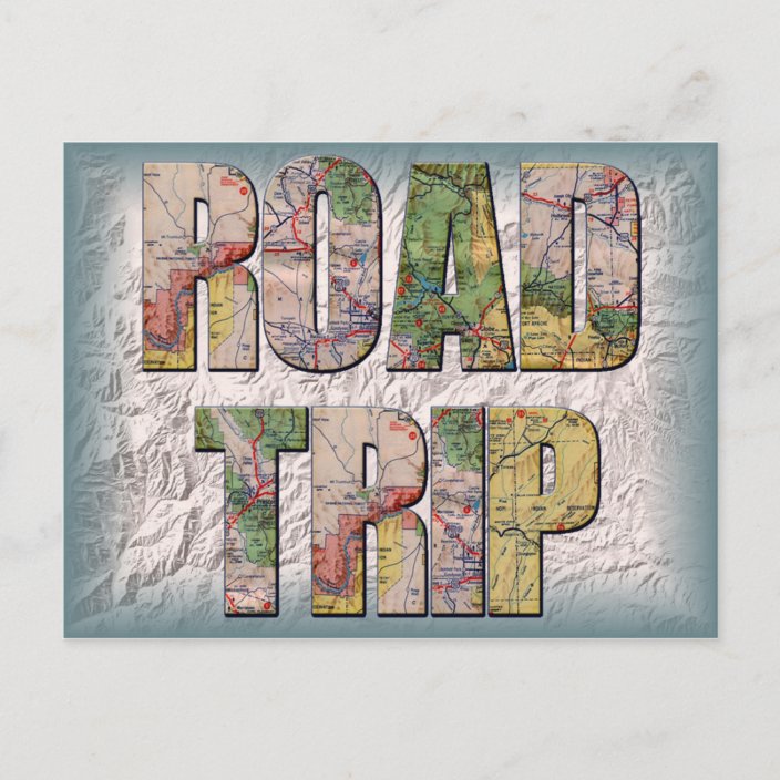 road trip postcard