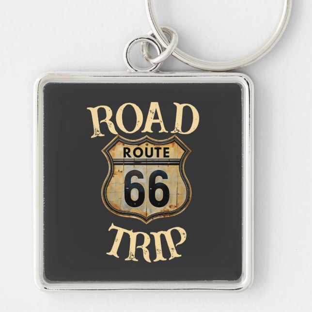 Road Trip Route 66 Keychain (Front)