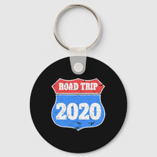 Road Trip Shirt Vintage Road Sign Friends Vacation Keychain