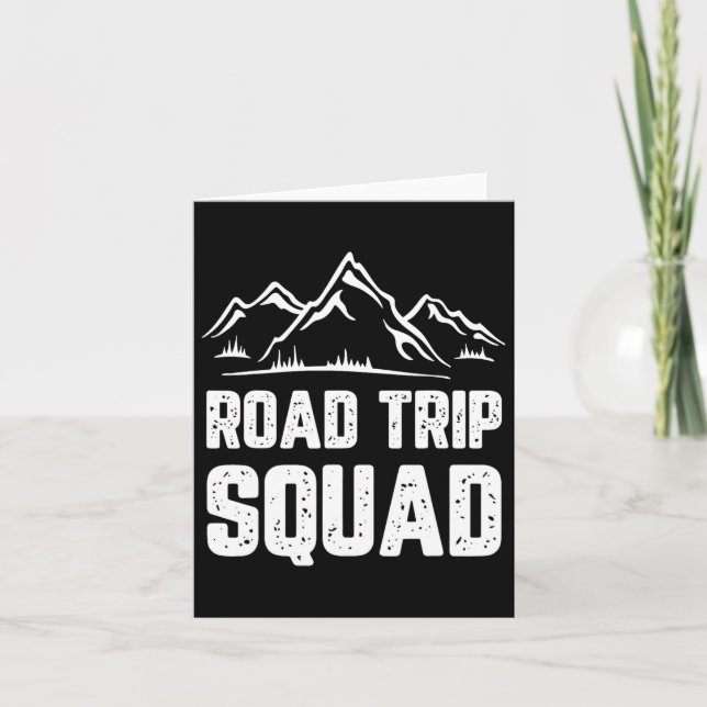 Road Trip Squad Camping Vacation Travel Gift Chris Card (Front)