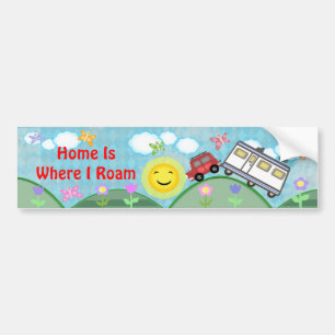 Road Trip Summer Vacation Bumper Sticker