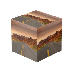Road trip sunset cube
