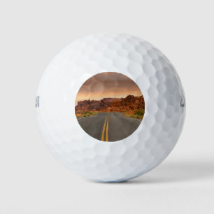 Road trip sunset golf balls