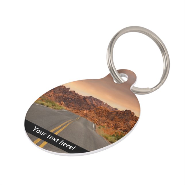 Road trip sunset pet tag (Side)