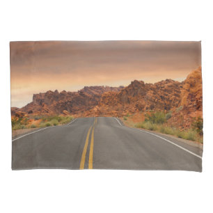 Road trip sunset pillow case