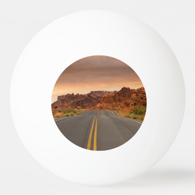 Road trip sunset Ping-Pong ball (Front)
