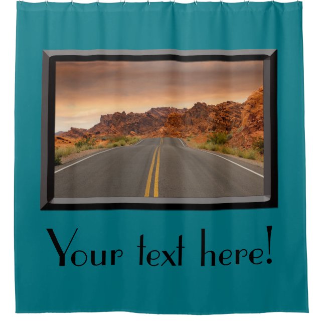 Road trip sunset shower curtain (Front)