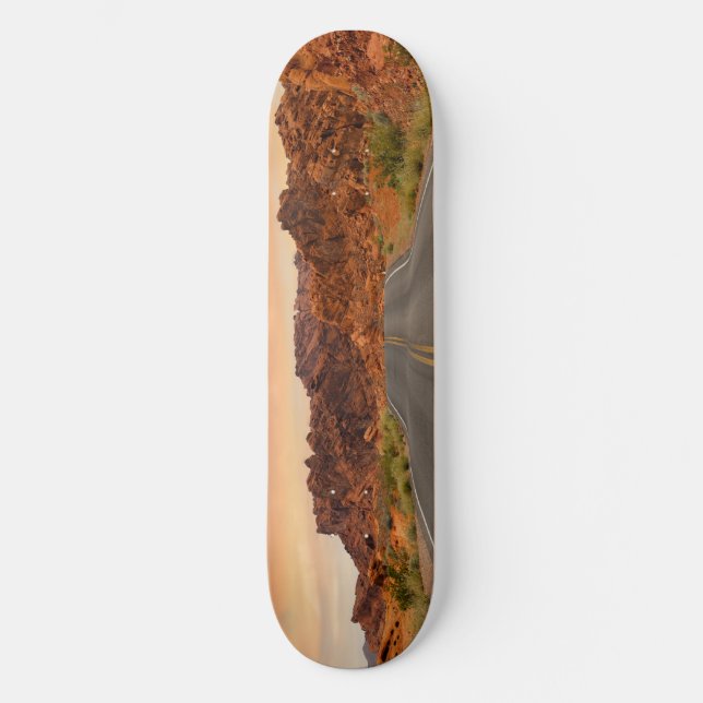 Road trip sunset skateboard deck (Front)