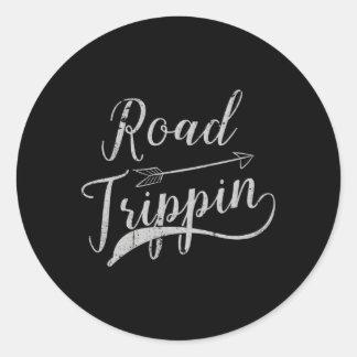 Road Trip Traveling Road Trip Classic Round Sticker