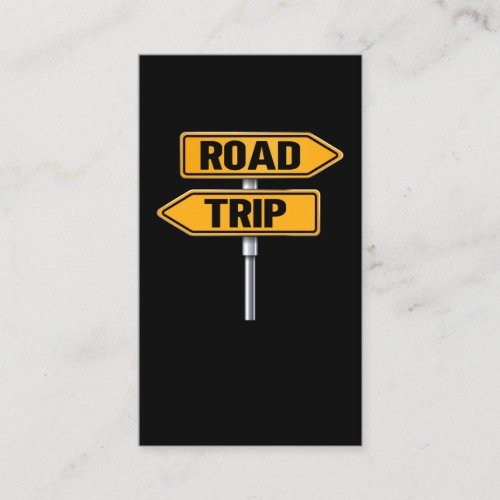 Road Trip Vacation Traveler Sign Business Card