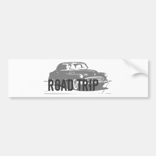 Road Trip Vintage Car Bumper Sticker