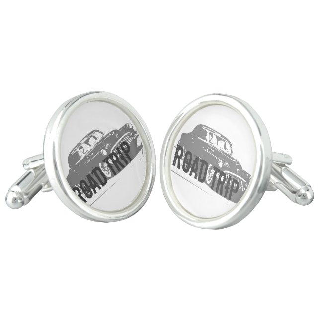 Road Trip Vintage Car Cufflinks (Angled)