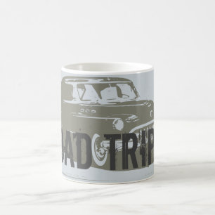 Road Trip Vintage Car Silhouette Coffee Mug