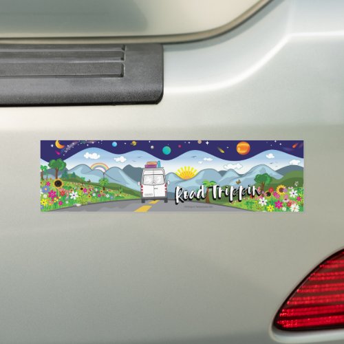 Road Trippin Bumper Sticker 