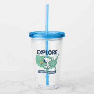 Road Trippin Peanuts Explore Acrylic Tumbler