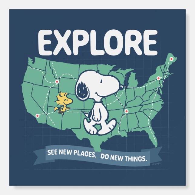 Road Trippin | Peanuts Explore Foam Board (Front)