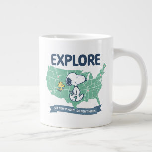 Road Trippin Peanuts Explore Giant Coffee Mug