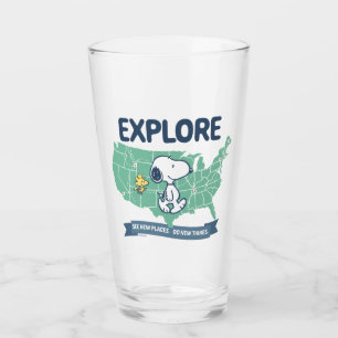 Road Trippin Peanuts Explore Glass